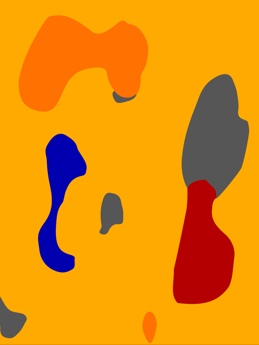 Farbige Abstraktion der digitalisierten Makroaufnahme einer Rinden-Form einer Platane