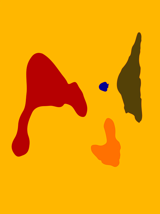 Farbige Abstraktion der digitalisierten Makroaufnahme einer Rinden-Form einer Platane